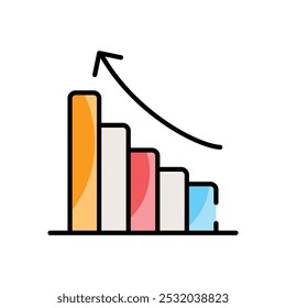 Graph vector icons ready to use website and mobile