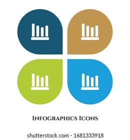 Graph Vector Illustration icon for all purpose. Isolated on 4 different backgrounds.