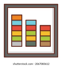 graph Vector illustration on a transparent background. Premium quality symbols.Vector line flat color icon for concept and graphic design.