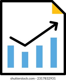 graph Vector illustration on a transparent background. Premium quality symmbols. Line Color vector icons for concept and graphic design.