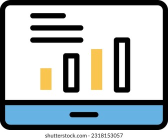 graph Vector illustration on a transparent background. Premium quality symmbols. Line Color vector icons for concept and graphic design.