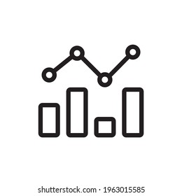 Graph Vector Outline Icon. Banking and Finance Symbol EPS 10 FIle