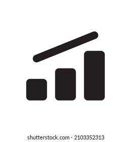 Graph vector Solid Icon Design Symbol on White background EPS 10 File