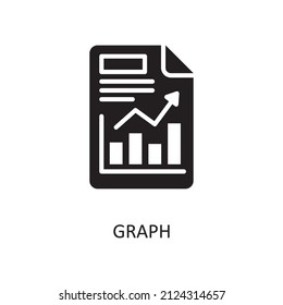 Graph Vector Solid Icon Design illustration. Banking and Payment Symbol on White background EPS 10 File