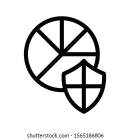 graph vector thin line icon 