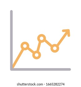 graph vector thin line icon 