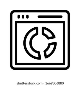 graph vector thin line icon 