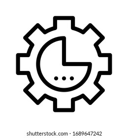 graph vector thin line icon 