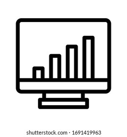 graph vector thin line icon 