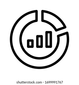 graph vector thin line icon 