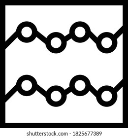 graph vector thin line icon 