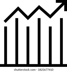 graph vector thin line icon 