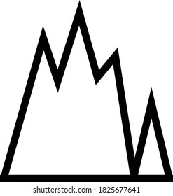 graph vector thin line icon 