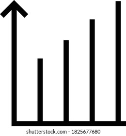 graph vector thin line icon 