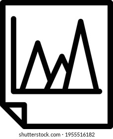 graph vector thin line icon