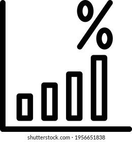 graph vector thin line icon