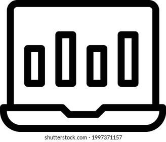 graph vector thin line icon