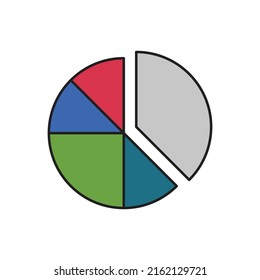 Graph vector for website symbol icon presentation