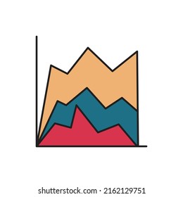 Graph vector for website symbol icon presentation