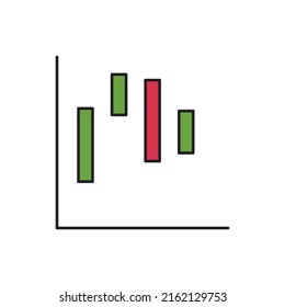 Graph vector for website symbol icon presentation