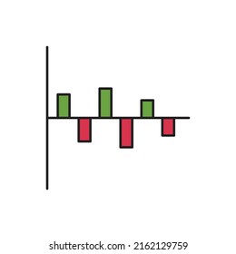 Graph vector for website symbol icon presentation