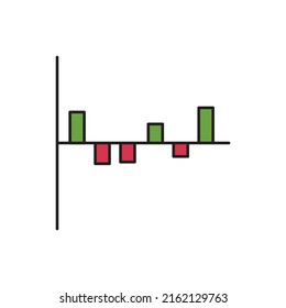 Graph vector for website symbol icon presentation