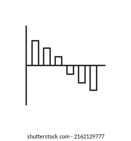 Graph vector for website symbol icon presentation