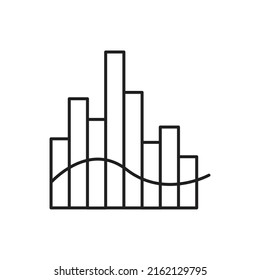 Graph vector for website symbol icon presentation