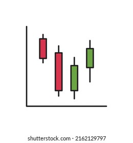 Graph vector for website symbol icon presentation