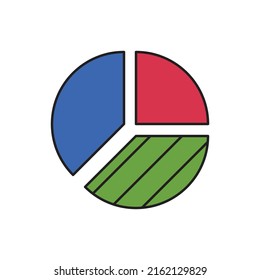 Graph vector for website symbol icon presentation