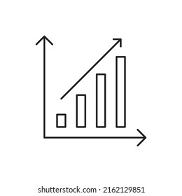Graph vector for website symbol icon presentation