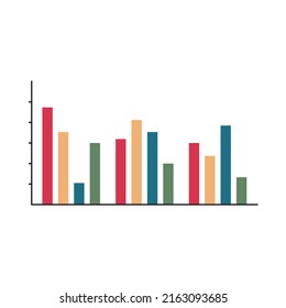 Graph vector for website symbol icon presentation