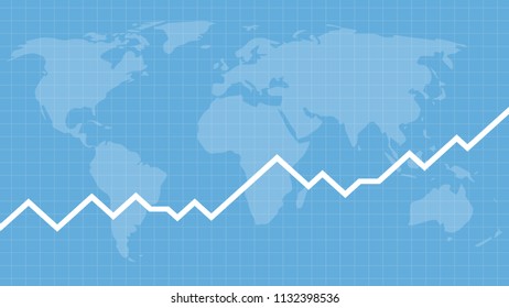 Graph vector. world map vector background. free space for text. wallpaper.