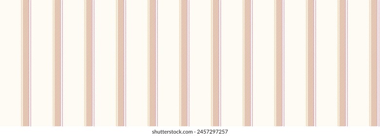 Graph vertical vector texture, linen seamless fabric pattern. Daisy lines textile stripe background in ivory and orange color.