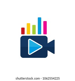 Graph Video Logo Icon Design