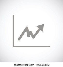 Graph web black icon on a white background. Vector symbol