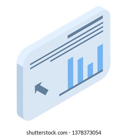 Graph web chart icon. Isometric of graph web chart vector icon for web design isolated on white background