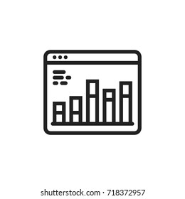 Graph Window Data Vector Line Icon