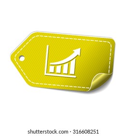 Graph Yellow Vector Icon Design