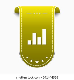 Graph Yellow Vector Icon Design
