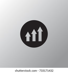 Graph,chart icon in trendy isolated on grey background.Vector illustration.