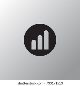 Graph,chart icon in trendy isolated on grey background.Vector illustration.
