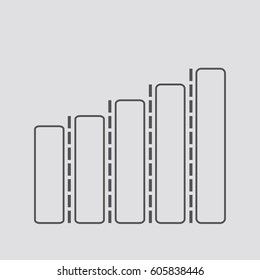 Graph,chart icon,sign,symbol,logo isolated in flat style.Vector illustration.
