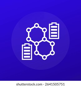 graphene in batteries vector icon