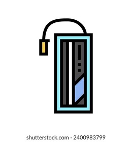 vector de icono de color de batería de grafieno. señal de batería de grafieno. ilustración de símbolo aislado