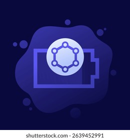 graphene battery icon, vector design