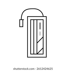 graphene battery line icon vector. graphene battery sign. isolated contour symbol black illustration