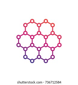 Graphene, Carbon Structure Vector Illustration