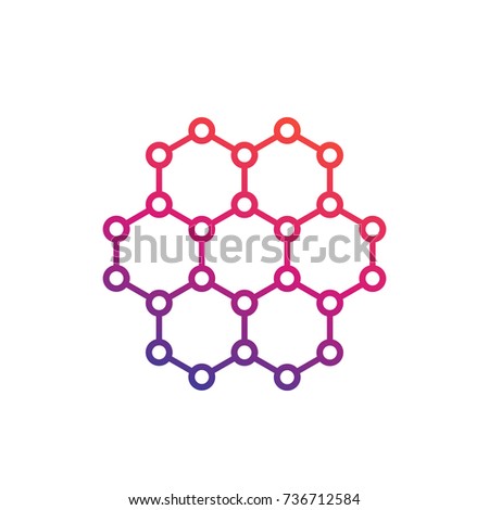 graphene, carbon structure vector illustration