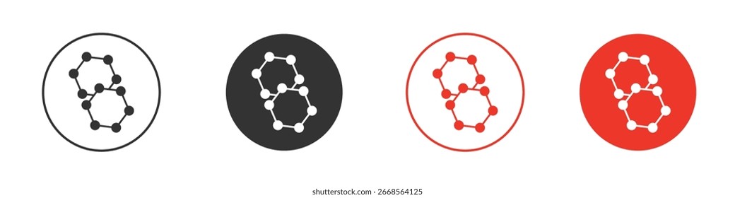 Icono de grafeno. Iconos de vector de estilo negro. Símbolo de signo aislado